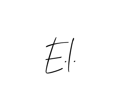 Create a beautiful signature design for name E.l.. With this signature (Allison_Script) fonts, you can make a handwritten signature for free. E.l. signature style 2 images and pictures png