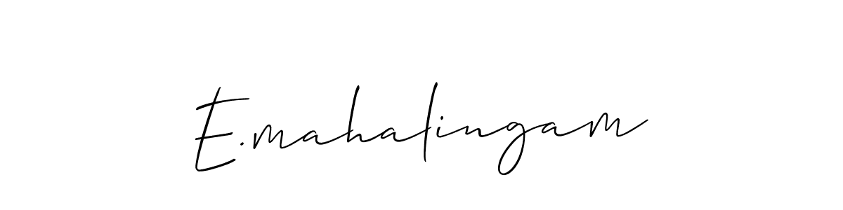 Make a beautiful signature design for name E.mahalingam. With this signature (Allison_Script) style, you can create a handwritten signature for free. E.mahalingam signature style 2 images and pictures png