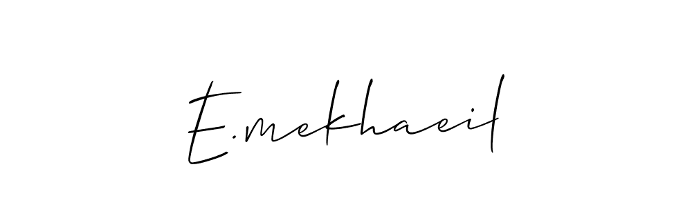 How to Draw E.mekhaeil signature style? Allison_Script is a latest design signature styles for name E.mekhaeil. E.mekhaeil signature style 2 images and pictures png