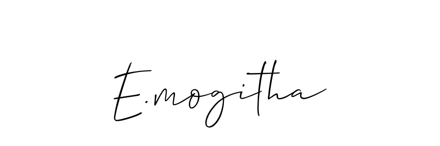 Make a beautiful signature design for name E.mogitha. With this signature (Allison_Script) style, you can create a handwritten signature for free. E.mogitha signature style 2 images and pictures png