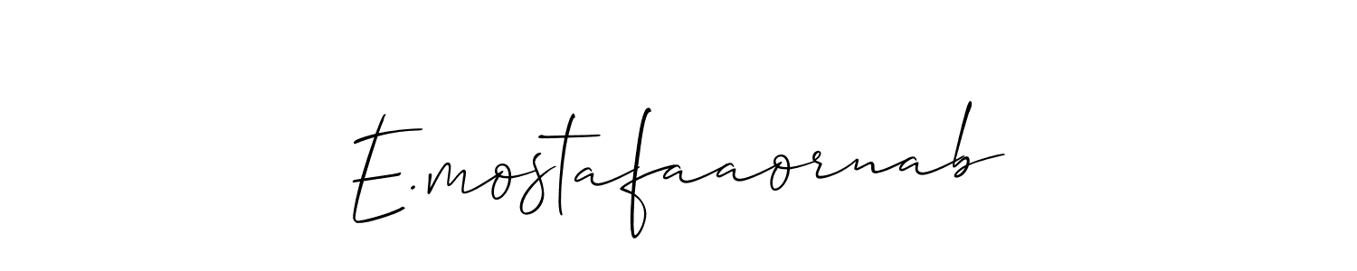 Create a beautiful signature design for name E.mostafaaornab. With this signature (Allison_Script) fonts, you can make a handwritten signature for free. E.mostafaaornab signature style 2 images and pictures png