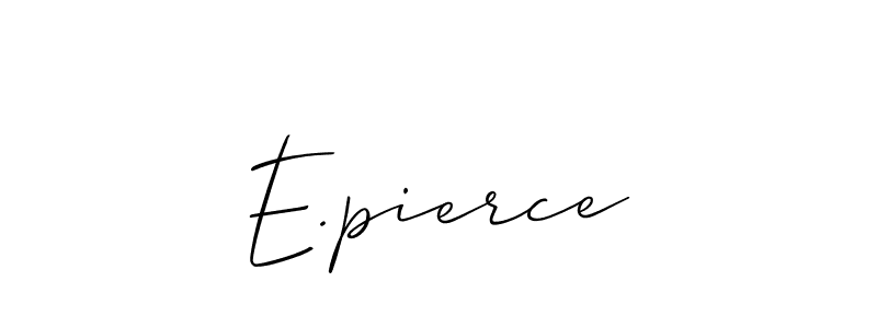Similarly Allison_Script is the best handwritten signature design. Signature creator online .You can use it as an online autograph creator for name E.pierce. E.pierce signature style 2 images and pictures png