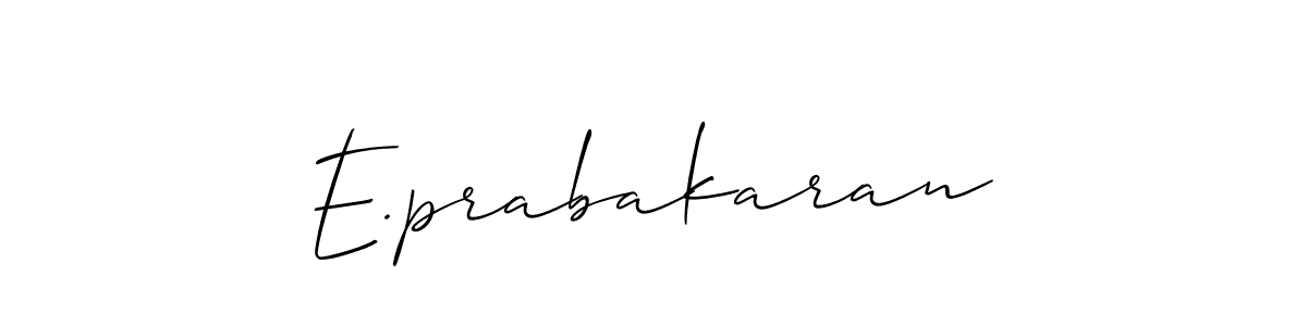 if you are searching for the best signature style for your name E.prabakaran. so please give up your signature search. here we have designed multiple signature styles  using Allison_Script. E.prabakaran signature style 2 images and pictures png