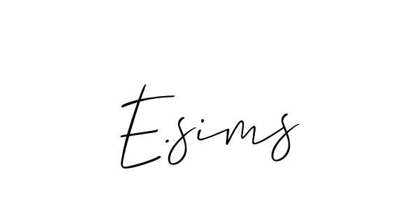 if you are searching for the best signature style for your name E.sims. so please give up your signature search. here we have designed multiple signature styles  using Allison_Script. E.sims signature style 2 images and pictures png