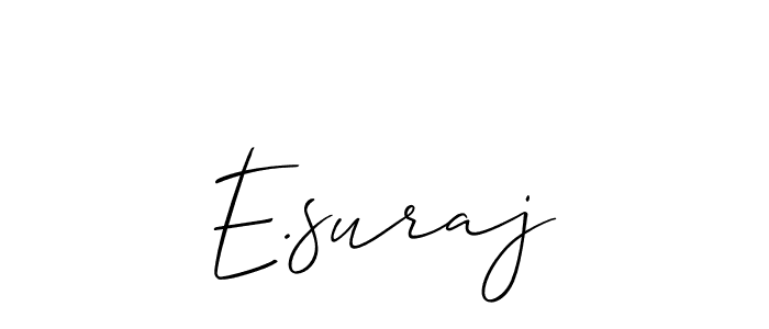 Create a beautiful signature design for name E.suraj. With this signature (Allison_Script) fonts, you can make a handwritten signature for free. E.suraj signature style 2 images and pictures png