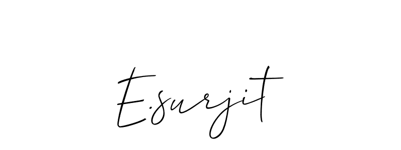 Make a beautiful signature design for name E.surjit. Use this online signature maker to create a handwritten signature for free. E.surjit signature style 2 images and pictures png