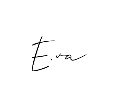How to Draw E.va signature style? Allison_Script is a latest design signature styles for name E.va. E.va signature style 2 images and pictures png