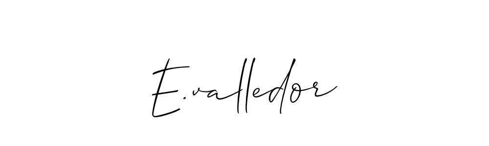 Allison_Script is a professional signature style that is perfect for those who want to add a touch of class to their signature. It is also a great choice for those who want to make their signature more unique. Get E.valledor name to fancy signature for free. E.valledor signature style 2 images and pictures png