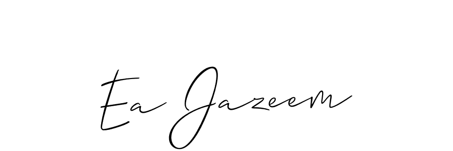 You can use this online signature creator to create a handwritten signature for the name Ea Jazeem. This is the best online autograph maker. Ea Jazeem signature style 2 images and pictures png