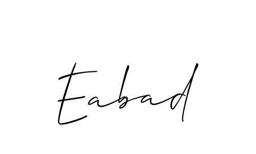 Also we have Eabad name is the best signature style. Create professional handwritten signature collection using Allison_Script autograph style. Eabad signature style 2 images and pictures png