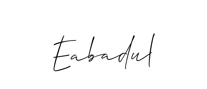 You should practise on your own different ways (Allison_Script) to write your name (Eabadul) in signature. don't let someone else do it for you. Eabadul signature style 2 images and pictures png