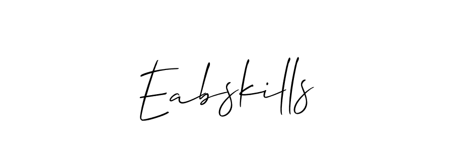 Design your own signature with our free online signature maker. With this signature software, you can create a handwritten (Allison_Script) signature for name Eabskills. Eabskills signature style 2 images and pictures png