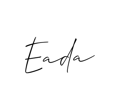 Make a beautiful signature design for name Eada. With this signature (Allison_Script) style, you can create a handwritten signature for free. Eada signature style 2 images and pictures png