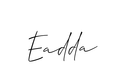 Make a beautiful signature design for name Eadda. With this signature (Allison_Script) style, you can create a handwritten signature for free. Eadda signature style 2 images and pictures png