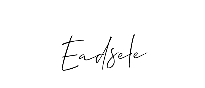 It looks lik you need a new signature style for name Eadsele. Design unique handwritten (Allison_Script) signature with our free signature maker in just a few clicks. Eadsele signature style 2 images and pictures png