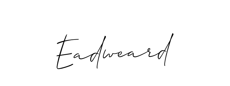 Design your own signature with our free online signature maker. With this signature software, you can create a handwritten (Allison_Script) signature for name Eadweard. Eadweard signature style 2 images and pictures png