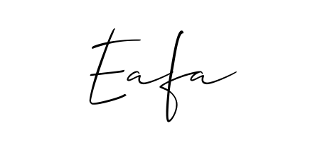 If you are searching for the best signature style for your name Eafa, here we have designed multiple signature styles using Allison_Script. Eafa signature style 2 images and pictures png