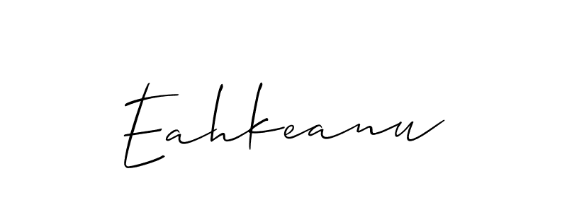 Make a beautiful signature design for name Eahkeanu. With this signature (Allison_Script) style, you can create a handwritten signature for free. Eahkeanu signature style 2 images and pictures png