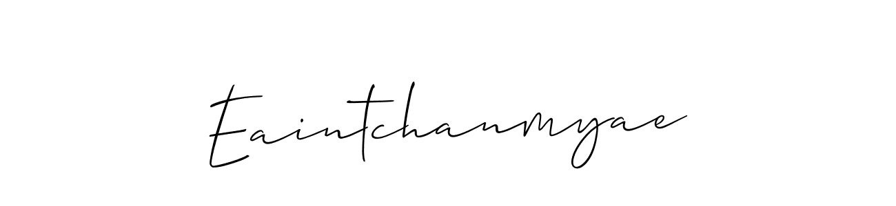 Use a signature maker to create a handwritten signature online. With this signature software, you can design (Allison_Script) your own signature for name Eaintchanmyae. Eaintchanmyae signature style 2 images and pictures png