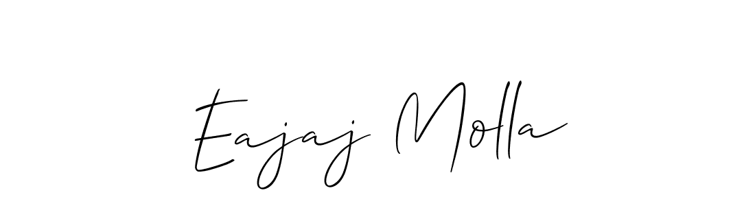 Use a signature maker to create a handwritten signature online. With this signature software, you can design (Allison_Script) your own signature for name Eajaj Molla. Eajaj Molla signature style 2 images and pictures png