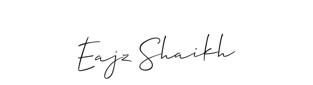 How to Draw Eajz Shaikh signature style? Allison_Script is a latest design signature styles for name Eajz Shaikh. Eajz Shaikh signature style 2 images and pictures png