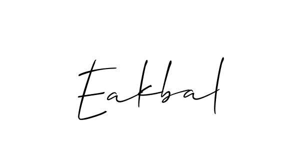 How to Draw Eakbal signature style? Allison_Script is a latest design signature styles for name Eakbal. Eakbal signature style 2 images and pictures png