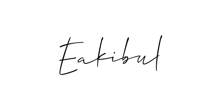 Make a short Eakibul signature style. Manage your documents anywhere anytime using Allison_Script. Create and add eSignatures, submit forms, share and send files easily. Eakibul signature style 2 images and pictures png