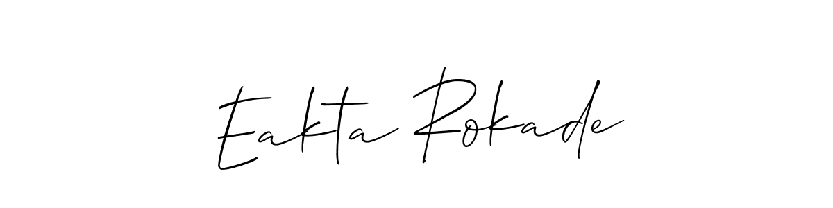 Create a beautiful signature design for name Eakta Rokade. With this signature (Allison_Script) fonts, you can make a handwritten signature for free. Eakta Rokade signature style 2 images and pictures png