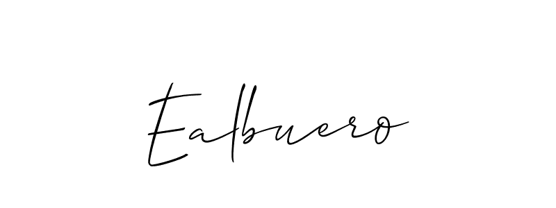 Allison_Script is a professional signature style that is perfect for those who want to add a touch of class to their signature. It is also a great choice for those who want to make their signature more unique. Get Ealbuero name to fancy signature for free. Ealbuero signature style 2 images and pictures png