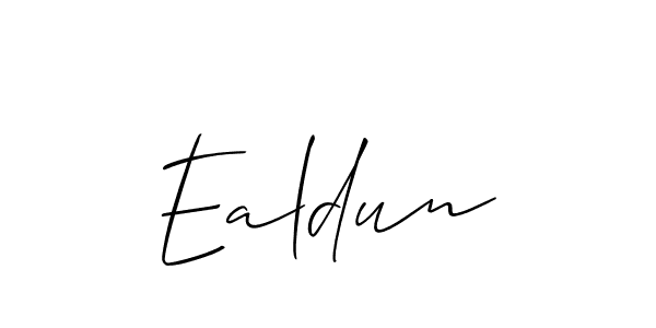 if you are searching for the best signature style for your name Ealdun. so please give up your signature search. here we have designed multiple signature styles  using Allison_Script. Ealdun signature style 2 images and pictures png