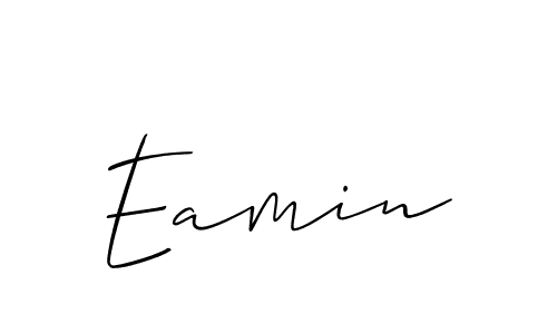 Make a beautiful signature design for name Eamin. With this signature (Allison_Script) style, you can create a handwritten signature for free. Eamin signature style 2 images and pictures png