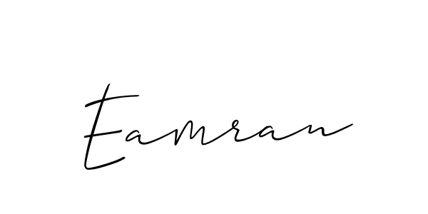 How to make Eamran signature? Allison_Script is a professional autograph style. Create handwritten signature for Eamran name. Eamran signature style 2 images and pictures png
