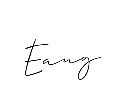 Allison_Script is a professional signature style that is perfect for those who want to add a touch of class to their signature. It is also a great choice for those who want to make their signature more unique. Get Eang name to fancy signature for free. Eang signature style 2 images and pictures png