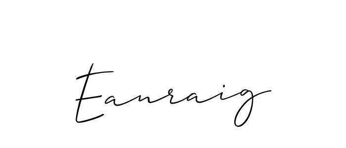 You should practise on your own different ways (Allison_Script) to write your name (Eanraig) in signature. don't let someone else do it for you. Eanraig signature style 2 images and pictures png