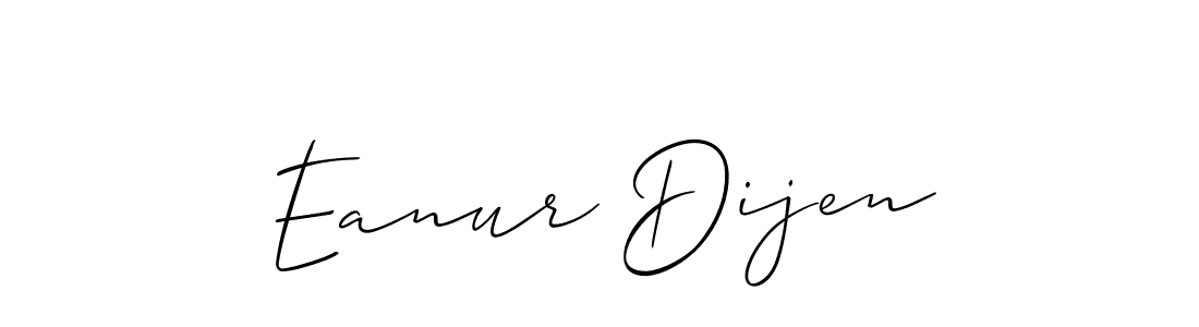 How to make Eanur Dijen signature? Allison_Script is a professional autograph style. Create handwritten signature for Eanur Dijen name. Eanur Dijen signature style 2 images and pictures png