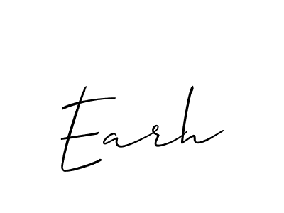 Create a beautiful signature design for name Earh. With this signature (Allison_Script) fonts, you can make a handwritten signature for free. Earh signature style 2 images and pictures png