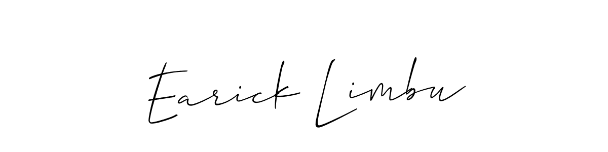 How to make Earick Limbu signature? Allison_Script is a professional autograph style. Create handwritten signature for Earick Limbu name. Earick Limbu signature style 2 images and pictures png