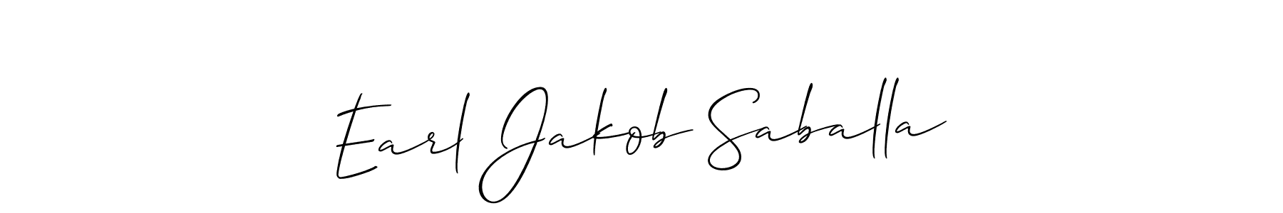 Allison_Script is a professional signature style that is perfect for those who want to add a touch of class to their signature. It is also a great choice for those who want to make their signature more unique. Get Earl Jakob Saballa name to fancy signature for free. Earl Jakob Saballa signature style 2 images and pictures png