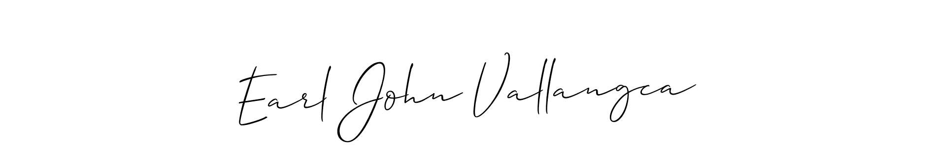 Create a beautiful signature design for name Earl John Vallangca. With this signature (Allison_Script) fonts, you can make a handwritten signature for free. Earl John Vallangca signature style 2 images and pictures png