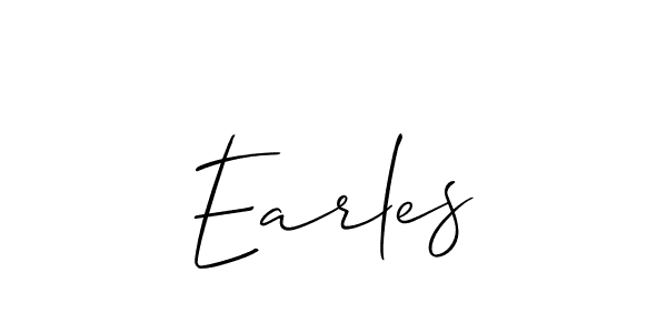 Make a beautiful signature design for name Earles. With this signature (Allison_Script) style, you can create a handwritten signature for free. Earles signature style 2 images and pictures png