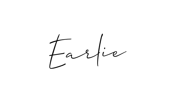 Earlie stylish signature style. Best Handwritten Sign (Allison_Script) for my name. Handwritten Signature Collection Ideas for my name Earlie. Earlie signature style 2 images and pictures png