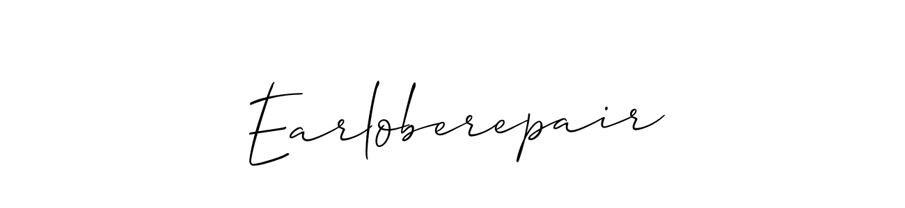 How to make Earloberepair name signature. Use Allison_Script style for creating short signs online. This is the latest handwritten sign. Earloberepair signature style 2 images and pictures png