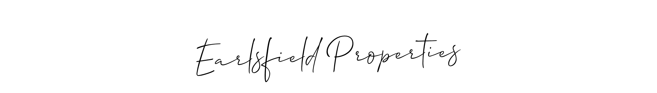 Make a beautiful signature design for name Earlsfield Properties. With this signature (Allison_Script) style, you can create a handwritten signature for free. Earlsfield Properties signature style 2 images and pictures png