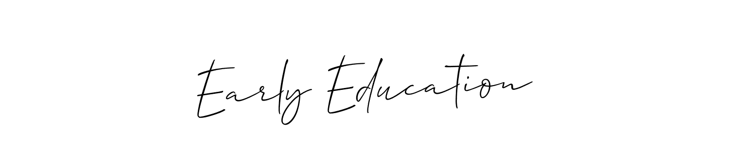 Design your own signature with our free online signature maker. With this signature software, you can create a handwritten (Allison_Script) signature for name Early Education. Early Education signature style 2 images and pictures png