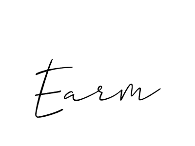 Earm stylish signature style. Best Handwritten Sign (Allison_Script) for my name. Handwritten Signature Collection Ideas for my name Earm. Earm signature style 2 images and pictures png