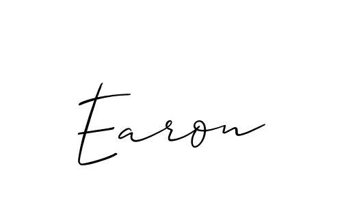 Use a signature maker to create a handwritten signature online. With this signature software, you can design (Allison_Script) your own signature for name Earon. Earon signature style 2 images and pictures png