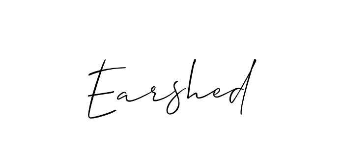How to make Earshed signature? Allison_Script is a professional autograph style. Create handwritten signature for Earshed name. Earshed signature style 2 images and pictures png