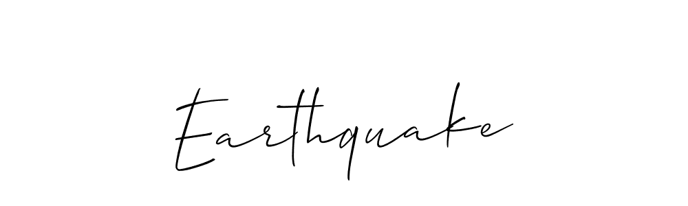 Create a beautiful signature design for name Earthquake. With this signature (Allison_Script) fonts, you can make a handwritten signature for free. Earthquake signature style 2 images and pictures png