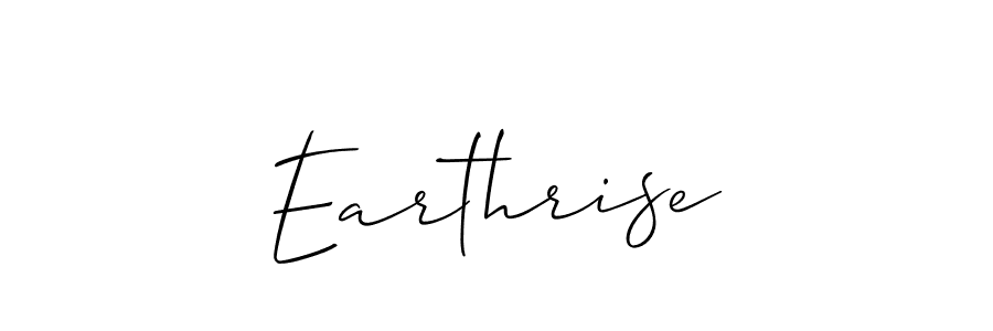 Use a signature maker to create a handwritten signature online. With this signature software, you can design (Allison_Script) your own signature for name Earthrise. Earthrise signature style 2 images and pictures png