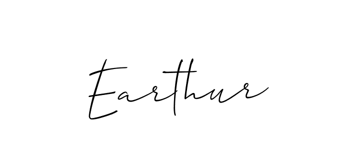 Earthur stylish signature style. Best Handwritten Sign (Allison_Script) for my name. Handwritten Signature Collection Ideas for my name Earthur. Earthur signature style 2 images and pictures png